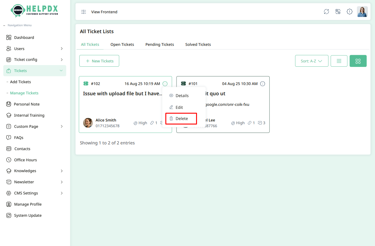 Add New Ticket Form