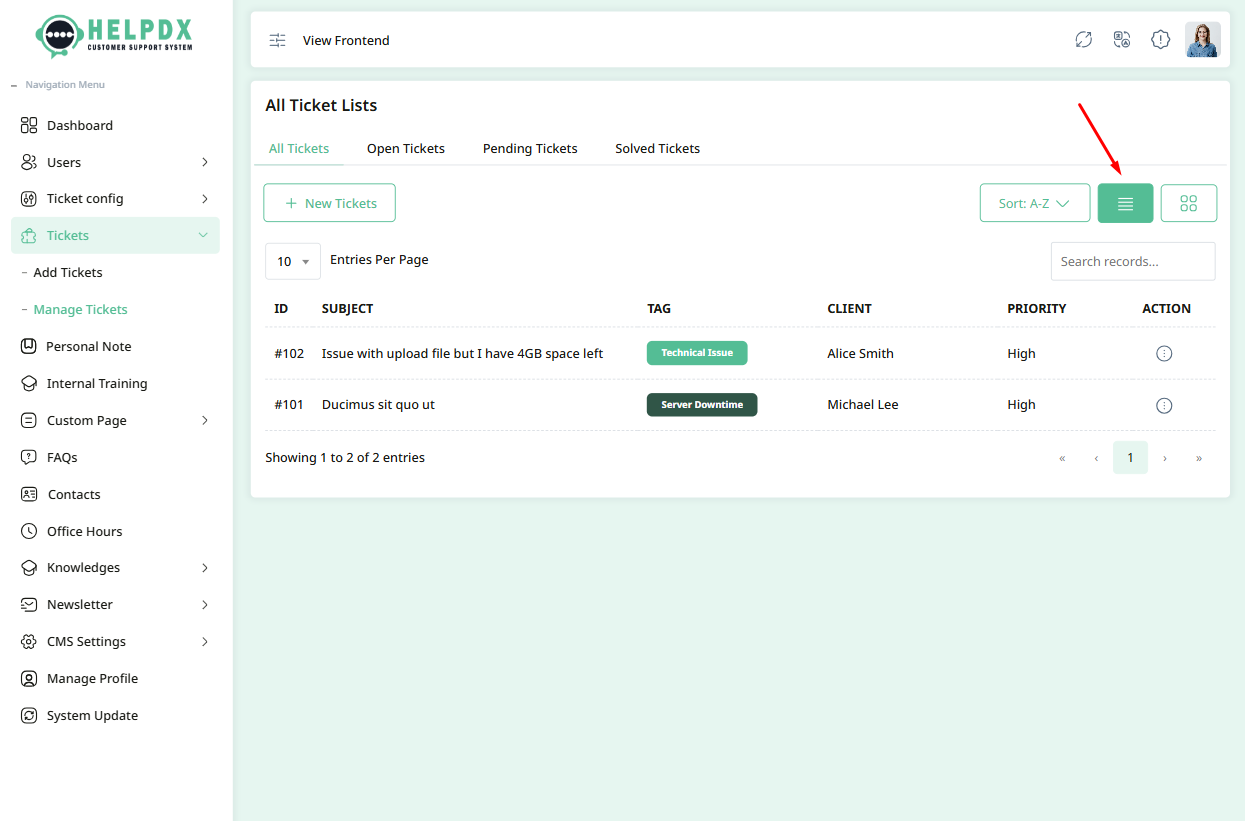 Add New Ticket Form