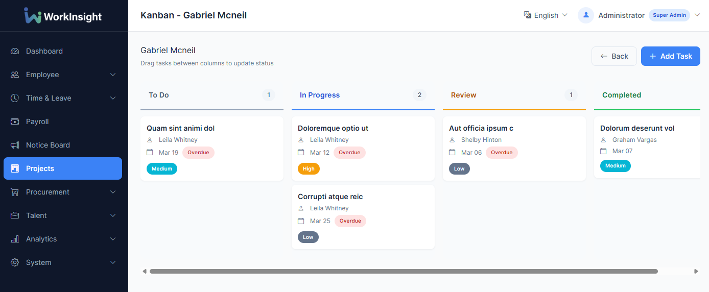 Project Kanban Board
